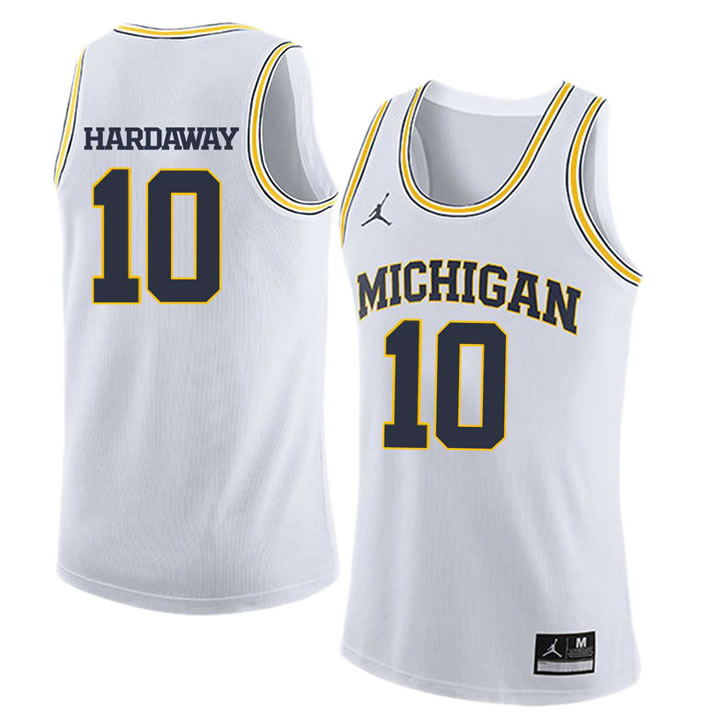 University of Michigan 10 Tim Hardaway Jr. White College Basketball Jersey Dzhi